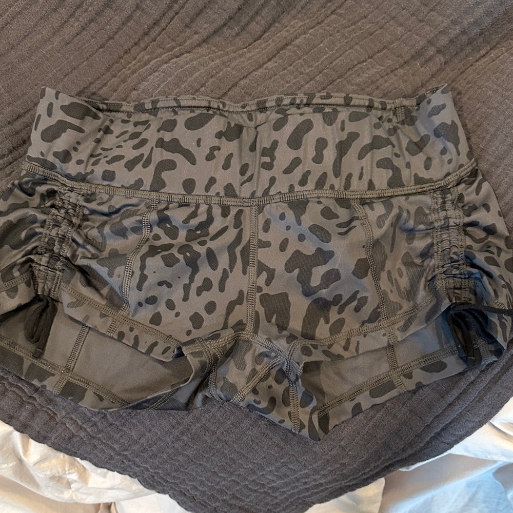 Lululemon Leopard Cinch shorts